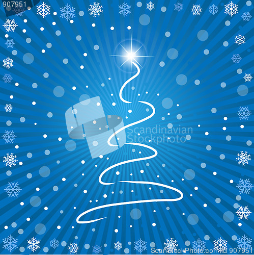 Image of Blue Christmas Background