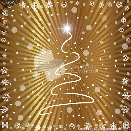 Image of Gold Christmas Background