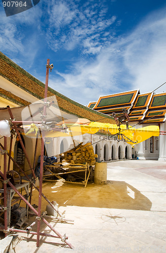 Image of Renovation of Buddhist temple in Thailand