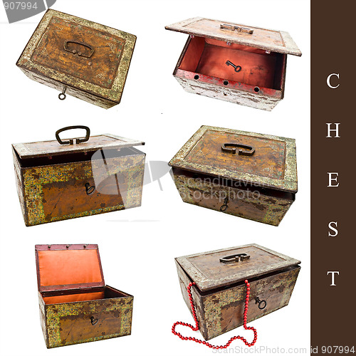 Image of set of old chests