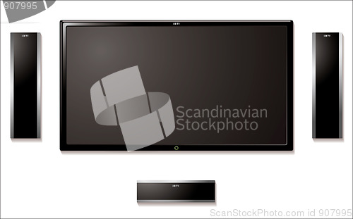 Image of lcd television with speakers