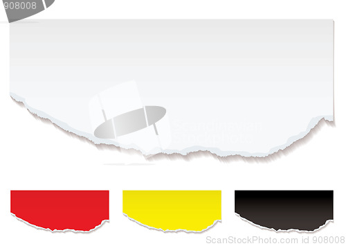 Image of White paper torn edge