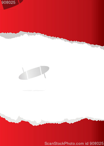 Image of red paper tear background