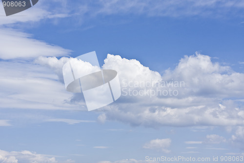 Image of Beautiful blue sky and cloud background 