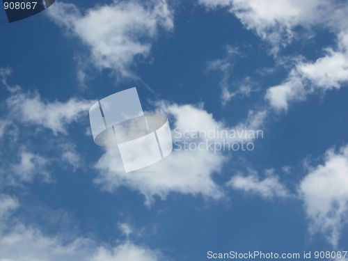 Image of Beautiful blue sky and cloud background 