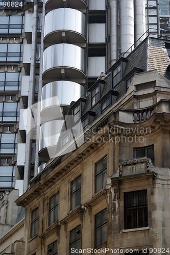 Image of Old and new architecture in the City of London