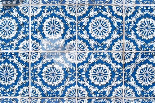 Image of Traditional Portuguese glazed tiles