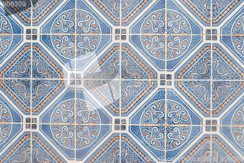Image of Traditional Portuguese glazed tiles