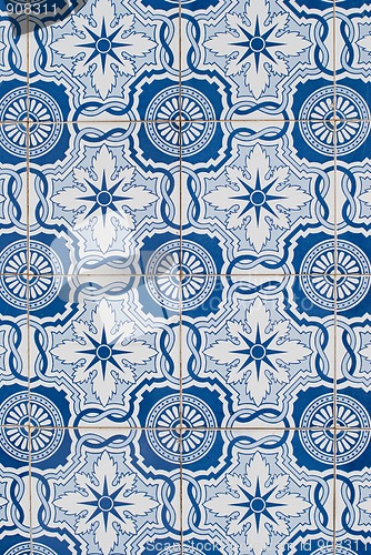 Image of Traditional Portuguese glazed tiles