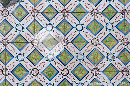 Image of Traditional Portuguese glazed tiles