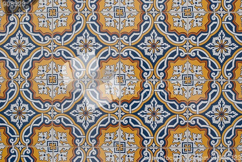 Image of Traditional Portuguese glazed tiles