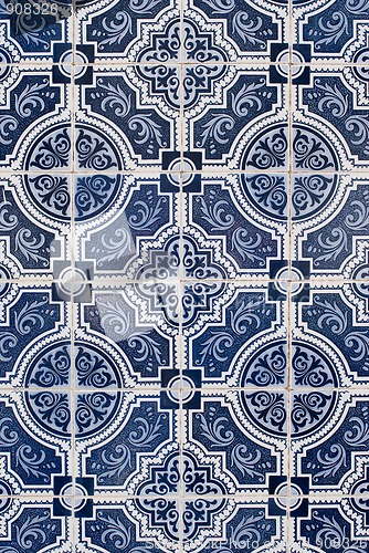 Image of Traditional Portuguese glazed tiles