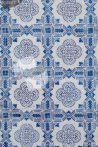 Image of Traditional Portuguese glazed tiles