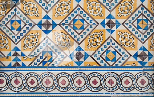 Image of Traditional Portuguese glazed tiles