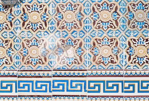 Image of Traditional Portuguese glazed tiles