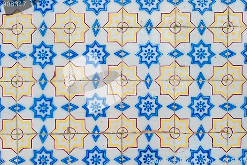 Image of Traditional Portuguese glazed tiles