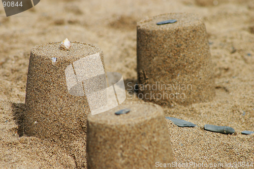 Image of Close-up of sand castle