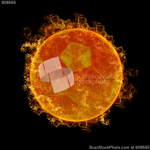 Image of fire soccer ball