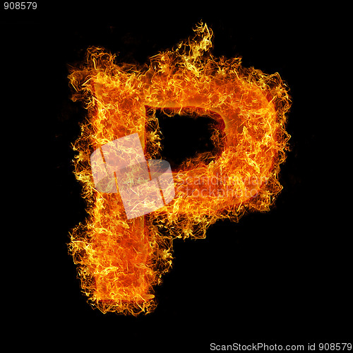 Image of Fire letter P