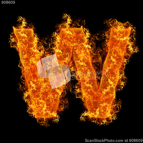 Image of Fire letter W