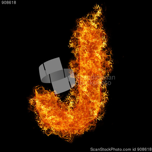 Image of Fire letter J