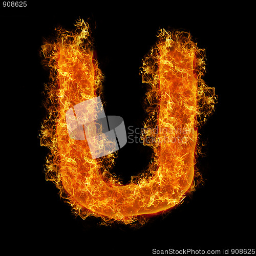 Image of Fire letter U