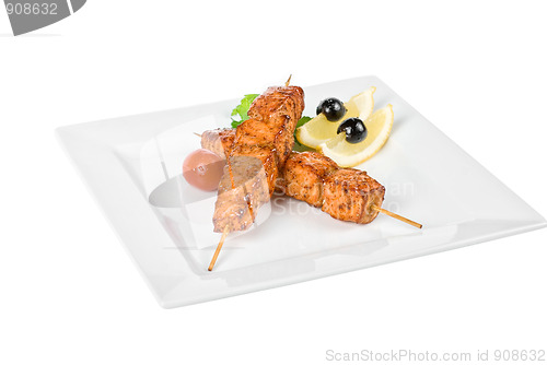 Image of salmon kebab