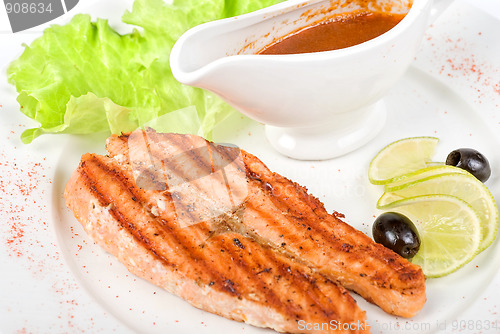 Image of Grilled salmon steak