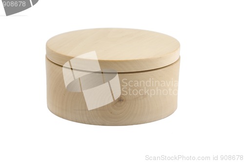 Image of wooden round box