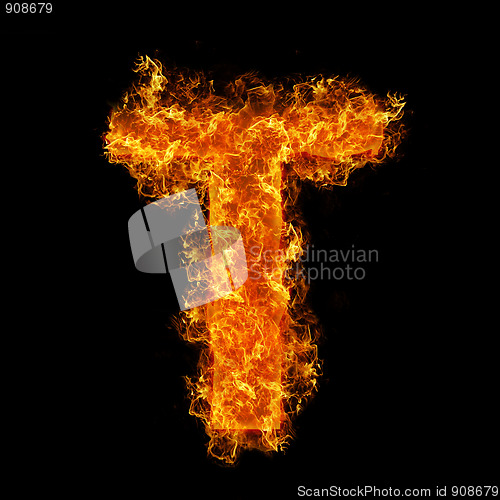 Image of Fire letter T