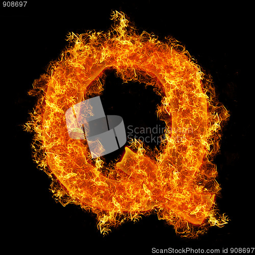 Image of Fire letter Q