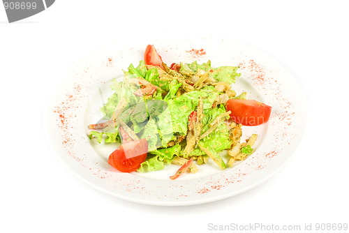 Image of Salad of squid with roast chiken