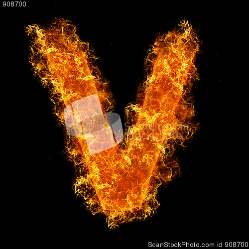 Image of Fire letter V