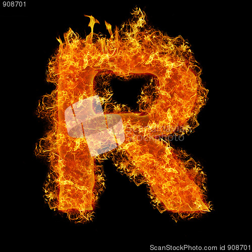 Image of Fire letter R