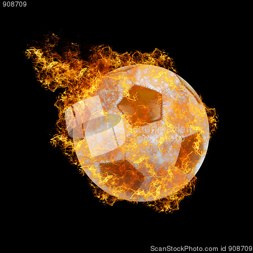 Image of fire soccer ball