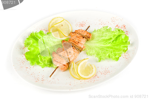 Image of salmon kebab