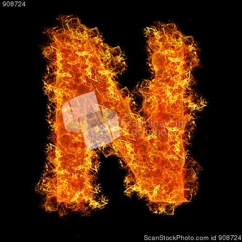 Image of Fire letter N