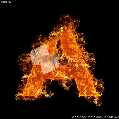 Image of Fire letter A