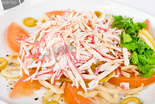 Image of salad of crab meat