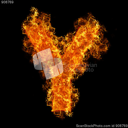 Image of Fire letter Y