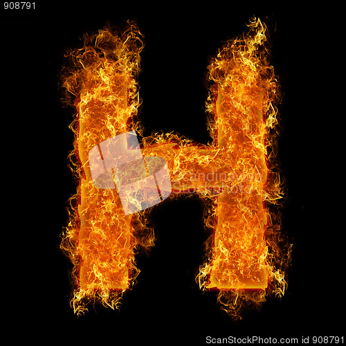 Image of Fire letter H