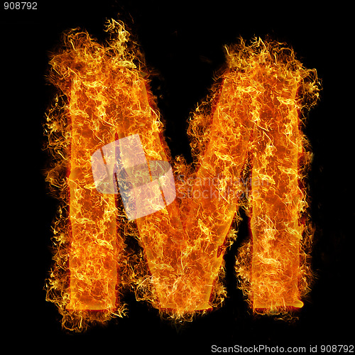 Image of Fire letter M