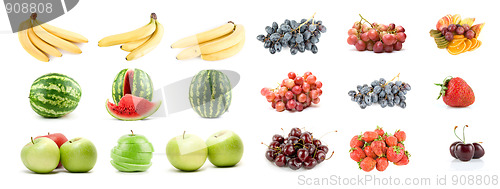 Image of Set of fruits and vegetables