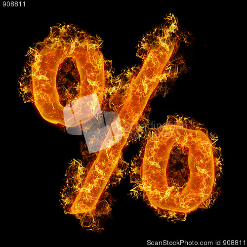 Image of Fire sign Percent