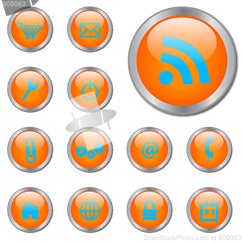 Image of Orange Web Buttons