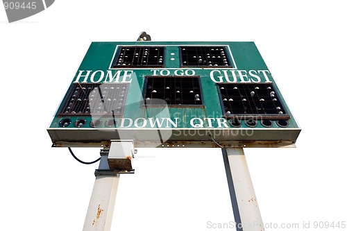 Image of HIgh School Scoreboard Isolated on White