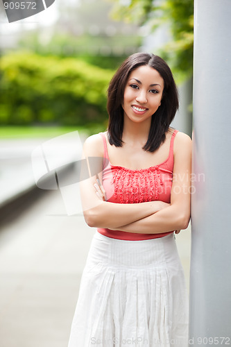 Image of Beautiful mixed race woman
