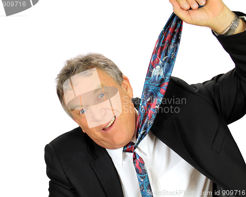 Image of Hanging Businessman