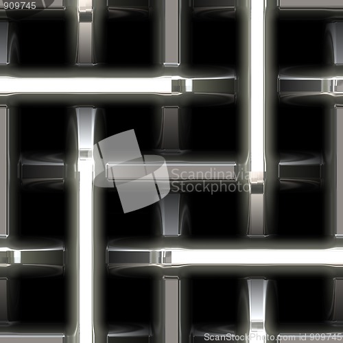 Image of abstract metal steel weave