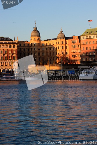 Image of Stockholm - sightseeing boats in the bay